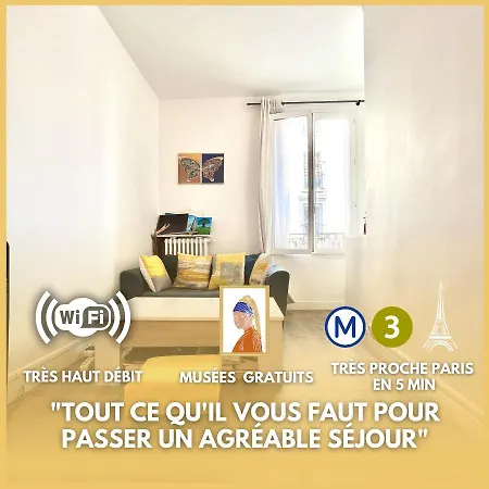 Apartment De Charme Equipe A Paris, Pour 4 Personnes, 2 Grands Lits
